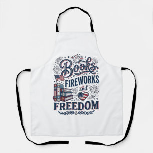 Boeken Vuurwerk en Vrijheid Patriottisch Lezer Shi Schort