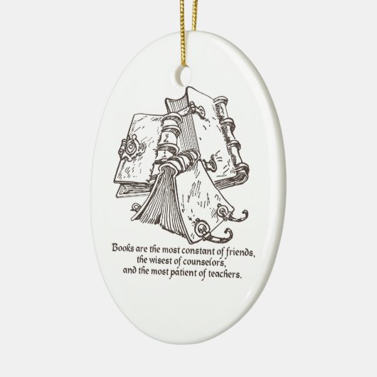 Boeken zijn Constante versiering Keramisch Ornament (Links)