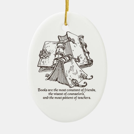 Boeken zijn Constante versiering Keramisch Ornament (Voorkant)