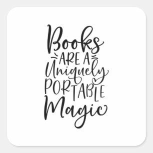 Boeken zijn een unieke draagbare Magische Vierkante Sticker