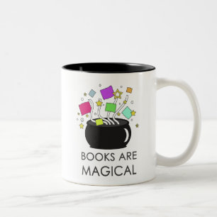 Boeken zijn magisch tweekleurige koffiemok