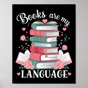 Boeken zijn mijn liefdestaal die Lover Librarian l Poster