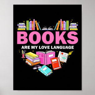 Boeken zijn mijn liefdestaal die Lover Librarian l Poster