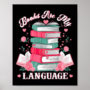 Boeken zijn mijn liefdestaal Lezer Bibliothecaris Poster