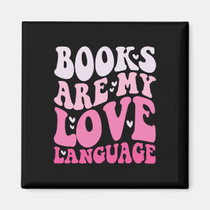 Boeken zijn mijn liefdestaal Valentijnsdag Kindere Magneet