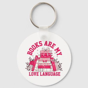 Boeken zijn mijn liefdestaal, Valentijnsdag Sleutelhanger