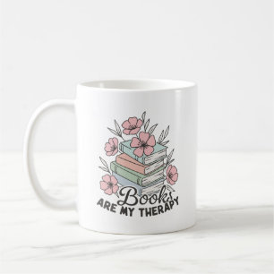 Boeken zijn mijn therapie koffiemok