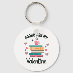 Boeken zijn mijn Valentijnsdag bibliothecaris Boek Sleutelhanger