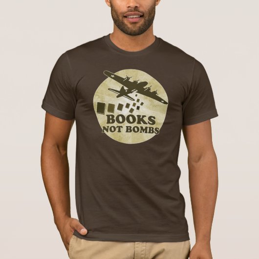 Boeken zonder bommen t-shirt (Voorkant)