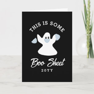 Boekenblad Grappige Ghost Halloween Quote Custom Kaart