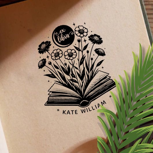 Boekenbloei Custom ex libris Zelfinktende Stempel