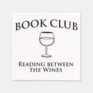 Boekenclub die tussen de wijnen leest servet