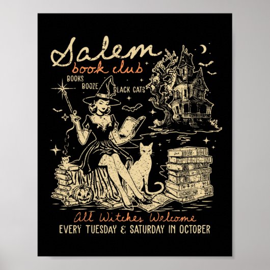 Boekenclub Funny Bookish Halloween Spooky Reading Poster (Voorkant)