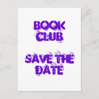 Boekenclub -Save the Date- Briefkaart