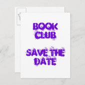 Boekenclub -Save the Date- Briefkaart (Voorkant / Achterkant)