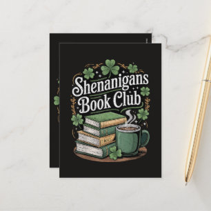 Boekenclub St. Patrick's Day Feestdagenkaart