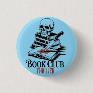 Boekenclub Thriller Ronde Button 3,2 Cm
