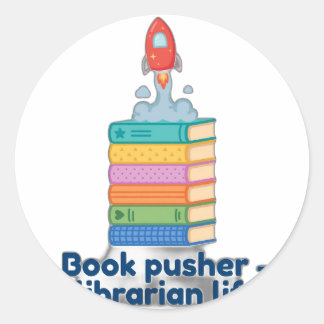 Boekenduwver - Bibliothecaris Leven Ronde Sticker