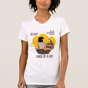 Boekenkattenliefhebber intellectuele humor citaat t-shirt