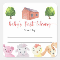 Boekenlegger voor boerderij baby shower, boeken vo