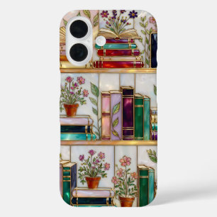 Boekenliefhebber Bloem Boekenplank iPhone Hoesje