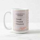 Boekenliefhebber Bookish Bookworm Library Kaart Koffiemok (Links)