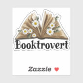 Boekenliefhebber Booktrovert Sticker (Vel)