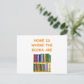 boekenliefhebber briefkaart (Staand voorkant)
