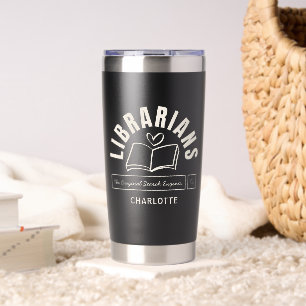 Boekenliefhebber Grappige Bibliothecaris Humor Gep Geïsoleerde Drinkbeker