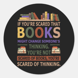 Boekenliefhebber kan iemand veranderen die aan Ins Ronde Sticker