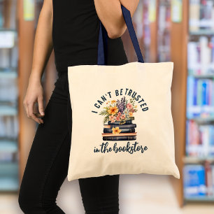 Boekenliefhebber kan niet worden vertrouwd boekhan tote bag