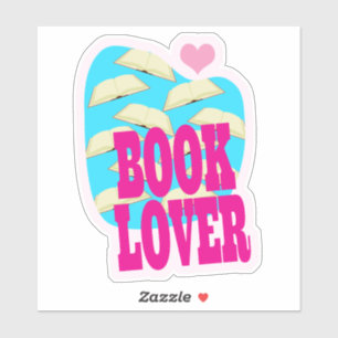 Boekenliefhebber lezen Cool Art Logo Gezegde Sticker