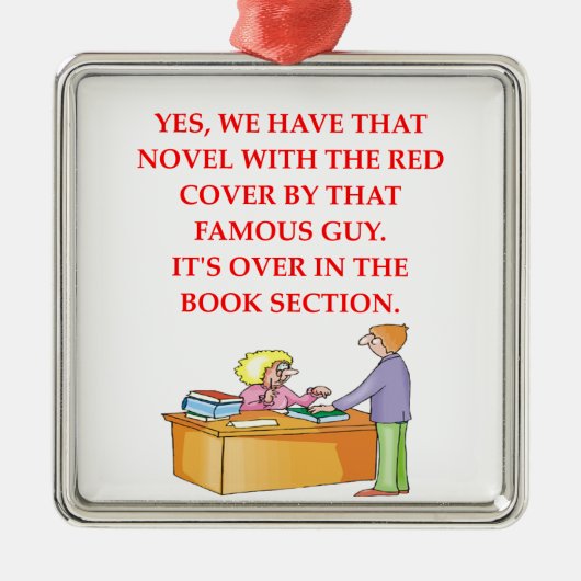 boekenliefhebber metalen ornament (Voorkant)