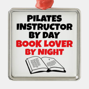 Boekenliefhebber Pilates Instructor Metalen Ornament