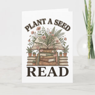 Boekenliefhebber Plant Een Zaad Lees Leerkracht Ca Kaart