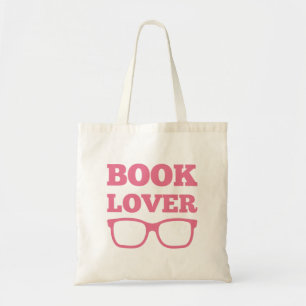 Boekenliefhebber typografie leesbril tote bag