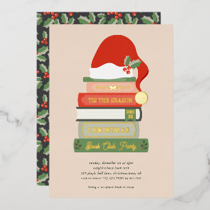 Boekenliefhebbers Folie Holiday Kaart
