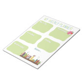 Boekenliefhebbers weekplanner notitieblok (Schuin)