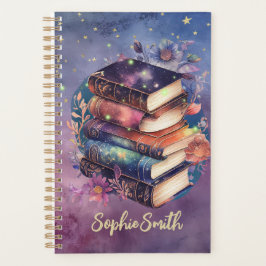 Boekenliefhebbers Whimsical Stack of Books Planner