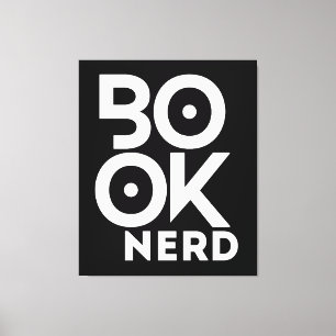 Boekennerd Leest Boeken Literatuur Canvas Afdruk