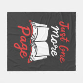 Boekennerd nog maar één pagina vorige lezer fleece deken (Voorkant (Horizontaal))