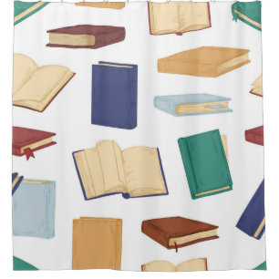 Boekenpatroon Douchegordijn