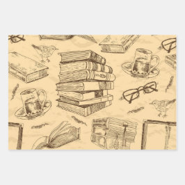 Boekenpatroon Inpakpapier Vel