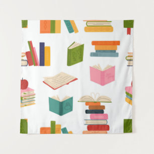 Boekenpatroon Wandkleed