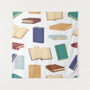 Boekenpatroon Wandkleed