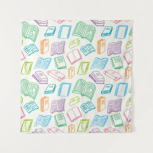 Boekenpatroon Wandkleed