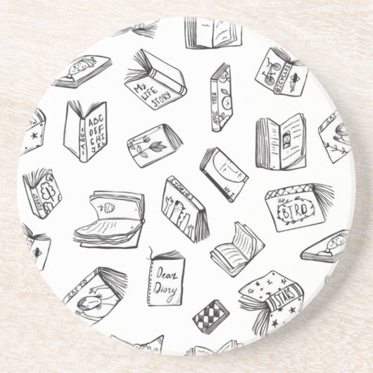 Boekenpatroon Zandsteen Onderzetter (Voorkant)