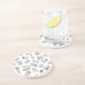 Boekenpatroon Zandsteen Onderzetter (Zijkant)