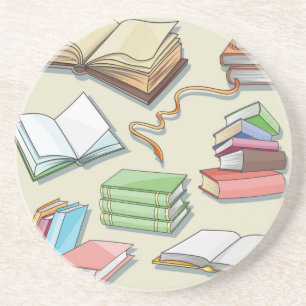 Boekenpatroon Zandsteen Onderzetter