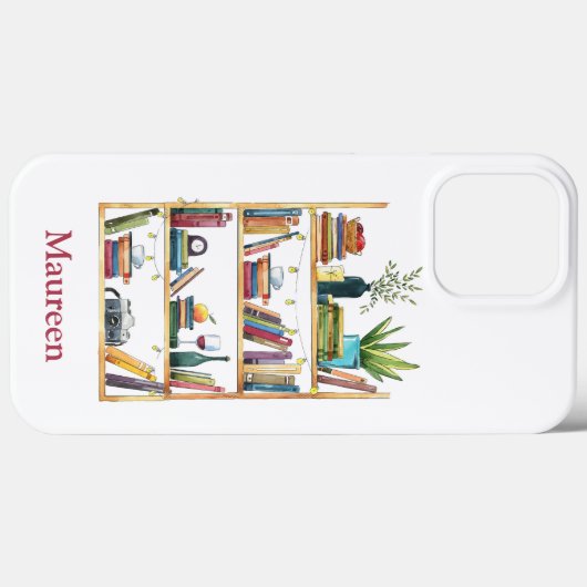 Boekenplank Book Lover gepersonaliseerd Case-Mate iPhone Case (Achterkant (horizontaal))